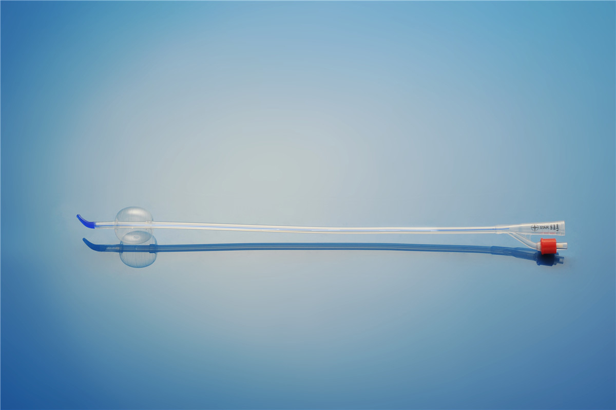 一次性使用亲水涂层硅胶导尿管套件（双腔弯头）